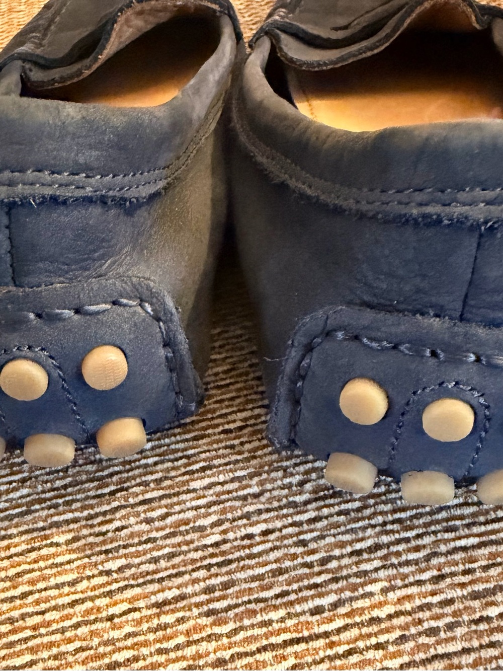 COACH Nicola Navy Suede Driving Loafers Flat Moccasins Women's Size 6M - Picture 4 of 4